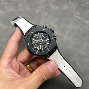 Đồng Hồ Hublot Big Bang Unico Gốm Đen Rep 11 Dây Cao Su One Click Xưởng BBF 42mm (2)