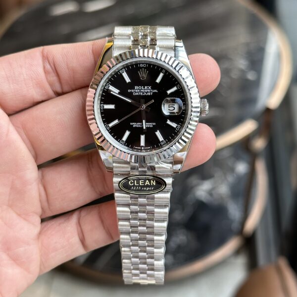 Đồng Hồ Rolex DateJust 126334 Rep 1 1 Mặt Số Đen Cọc Số Dạ Quang Xưởng Clean 41mm (1)