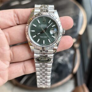Đồng Hồ Rolex DateJust 126334 Rep 1 1 Mặt Xếp Gạch Màu Xanh Lá Cây Xưởng Clean 41mm (6)
